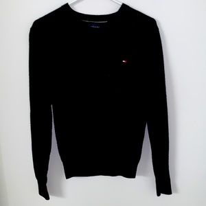 Black Tommy Hilfiger V-Neck Sweater - Size xs